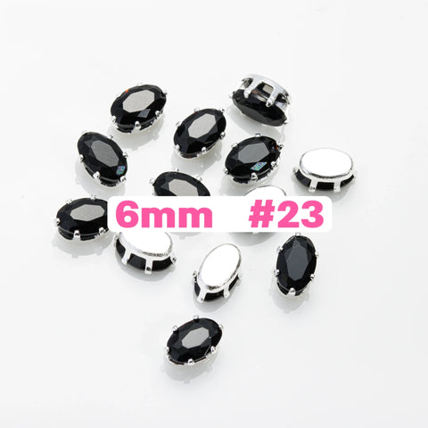 #6mm Oval  Rhinstones Charms For DIY Jewelry Accessories