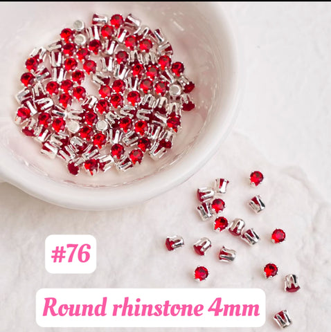 #4mm Round Rhinstones Charms For DIY Jewelry Accessories