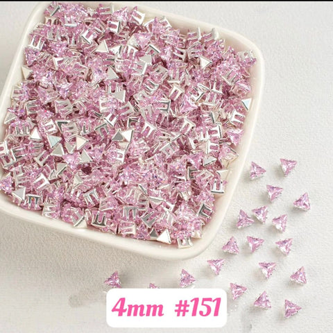 #4mm Triangle Rhinstones Charms For DIY Jewelry Accessories