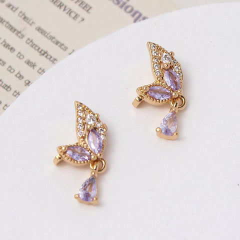 # F5 F6 Three Holes Dangling Butterfly Spacers Charms For DIY Jewelry Accessories