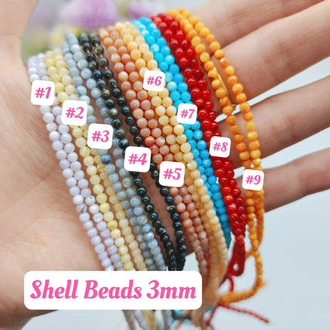 #3mm Shell Beads Charms For DIY Jewelry Accessories