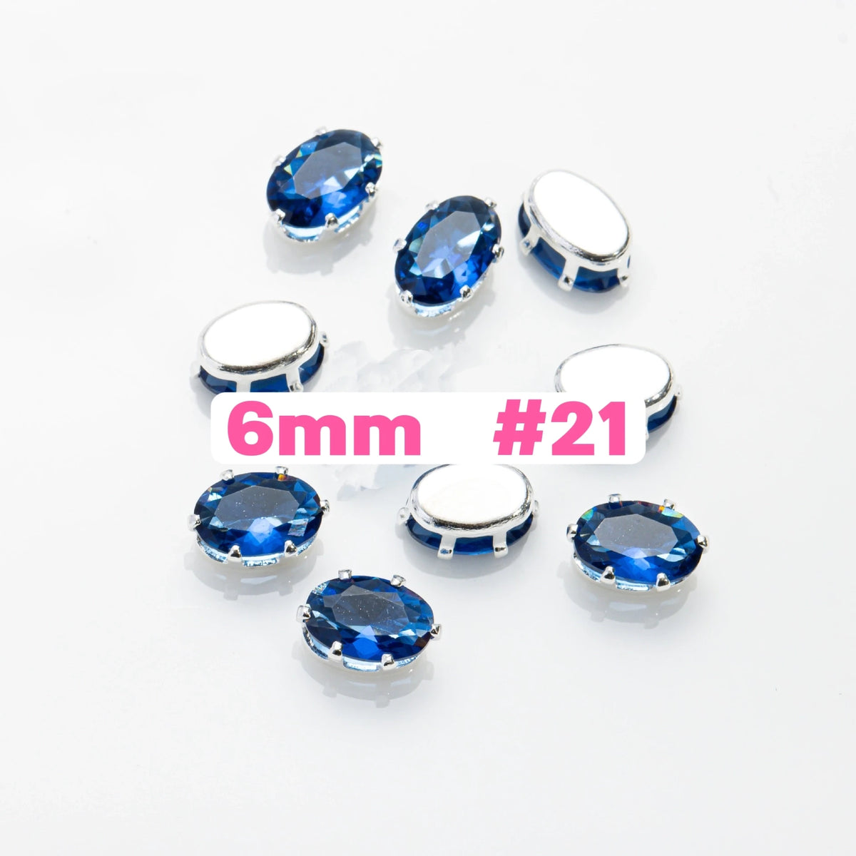 #6mm Oval  Rhinstones Charms For DIY Jewelry Accessories
