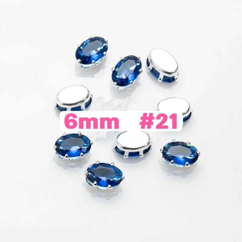 #6mm Oval  Rhinstones Charms For DIY Jewelry Accessories