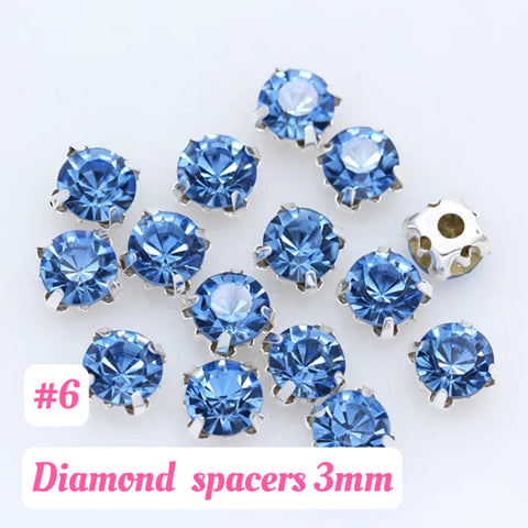 #3mm Diamonds Spacers Charms For DIY Jewelry Accessories