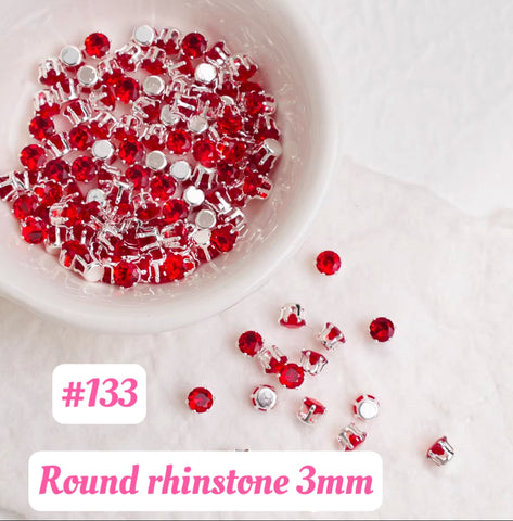 #3mm Round Rhinstones Charms For DIY Jewelry Accessories