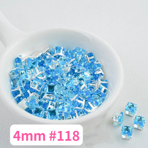 #4mm Cube Rhinstones Charms For DIY Jewelry Accessories