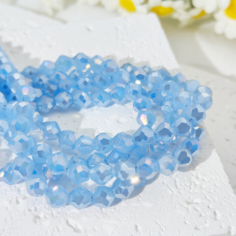 One strip 6*5mm Diamond Beads Glass Beads for DIY Bracelet