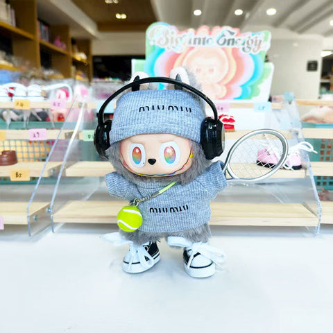 Labubu's clothes miu knitted sweater and some accessories 17cm Doll clothes