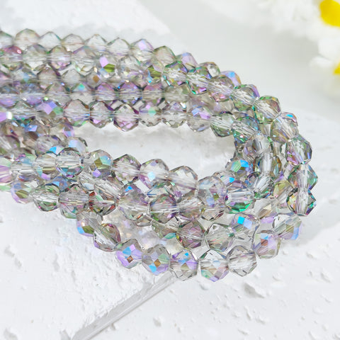 One strip 6*5mm Diamond Beads Glass Beads for DIY Bracelet