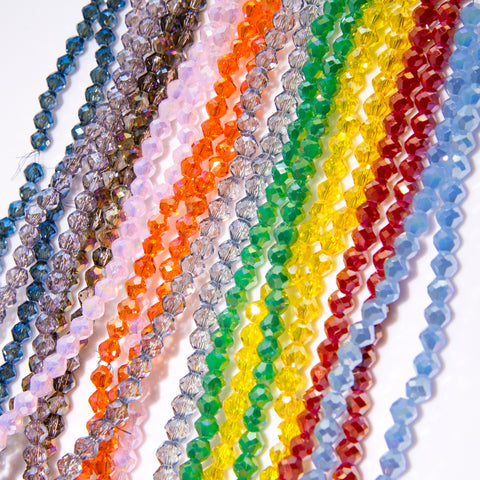 One strip 6*5mm Diamond Beads Glass Beads for DIY Bracelet