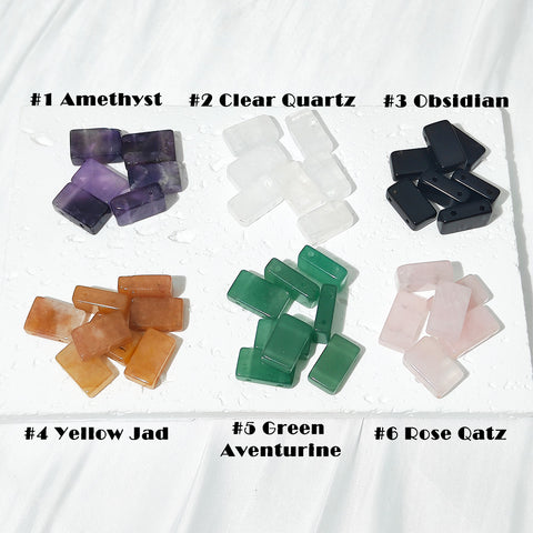 Double Holes Crystal Cuboid Charms 38Pcs DIY Jewelry Accessories
