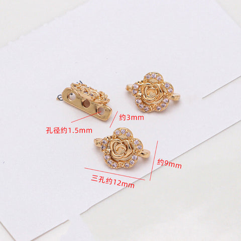 # T32 T33 Three Holes Spacers Charms For DIY Jewelry Accessories
