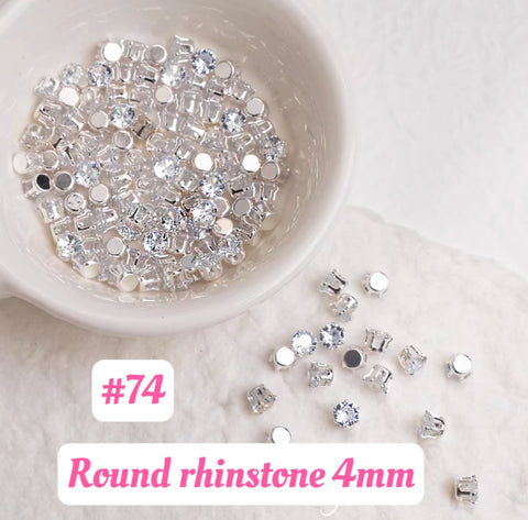 #4mm Round Rhinstones Charms For DIY Jewelry Accessories