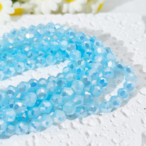 One strip 6*5mm Diamond Beads Glass Beads for DIY Bracelet