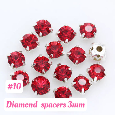 #3mm Diamonds Spacers Charms For DIY Jewelry Accessories