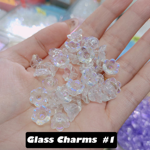 Glass Charms Lily of the valley  bogo