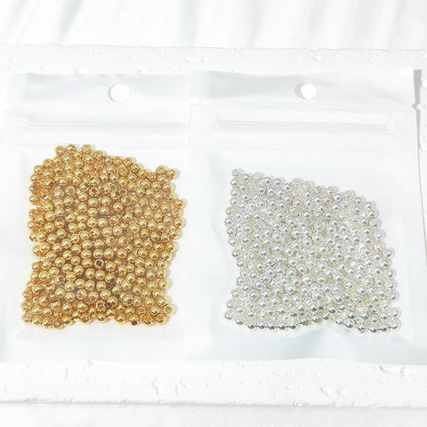 # 3mm Spacer Plating 18K  Golden/Silvery Accessories For DIY Jewelry Accessories