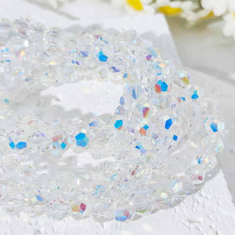 One strip 6*5mm Diamond Beads Glass Beads for DIY Bracelet