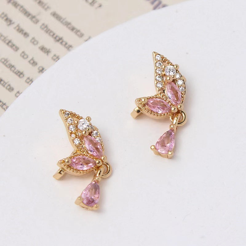 # F5 F6 Three Holes Dangling Butterfly Spacers Charms For DIY Jewelry Accessories