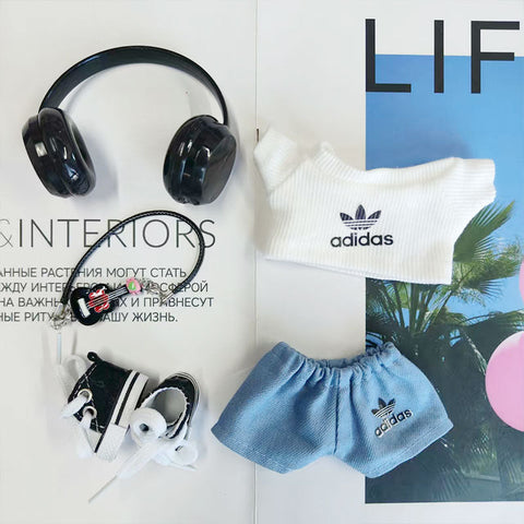 Labubu's clothes adidas Sweaters and some accessories Doll clothes