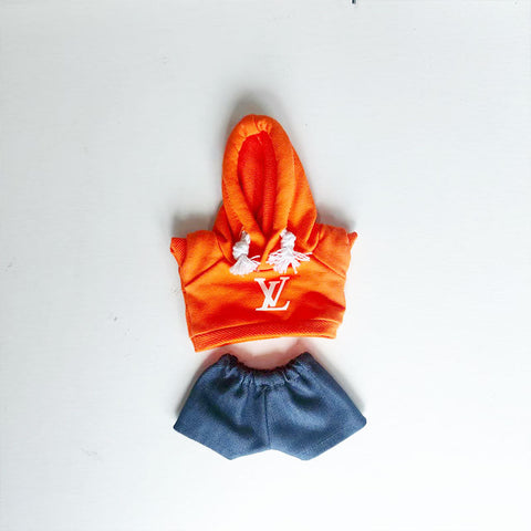 Labubu's clothes lv Hoodie and some accessories 17cm Doll clothes