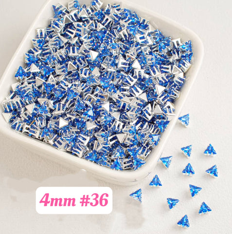 #4mm Triangle Rhinstones Charms For DIY Jewelry Accessories