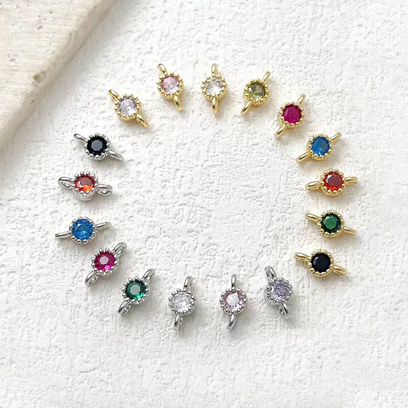 #Little circle Zircon Spacer Jewelry Accessories For DIY