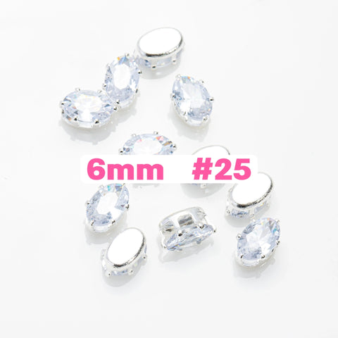 #6mm Oval  Rhinstones Charms For DIY Jewelry Accessories