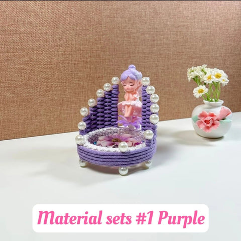 #Handmade Flower Basket Material Bag DIY Table Ornaments Storage