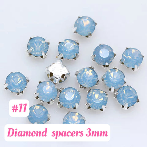 #3mm Diamonds Spacers Charms For DIY Jewelry Accessories