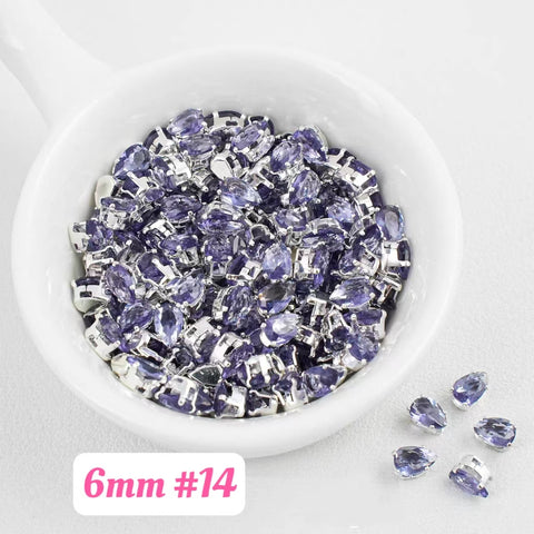 #6mm Tear Drop  Rhinstones Charms For DIY Jewelry Accessories