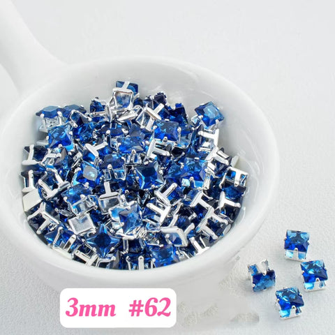 #3mm Cube Rhinstones Charms For DIY Jewelry Accessories