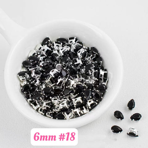 #6mm Tear Drop  Rhinstones Charms For DIY Jewelry Accessories