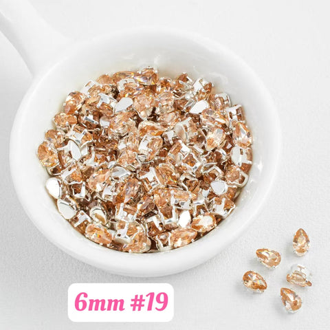 #6mm Tear Drop  Rhinstones Charms For DIY Jewelry Accessories