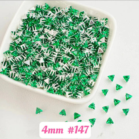 #4mm Triangle Rhinstones Charms For DIY Jewelry Accessories