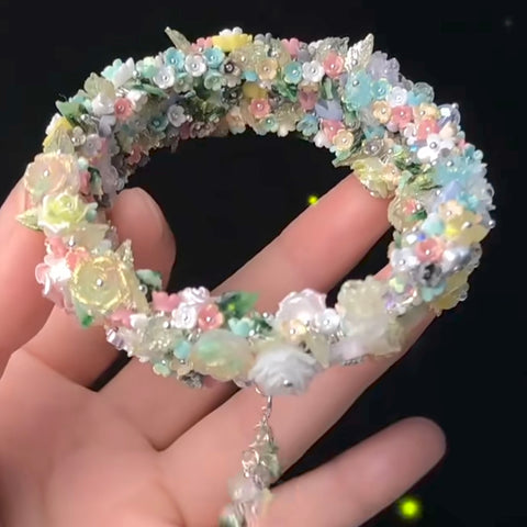 #4mm Acrylic flowers Charms For DIY Jewelry Accessories