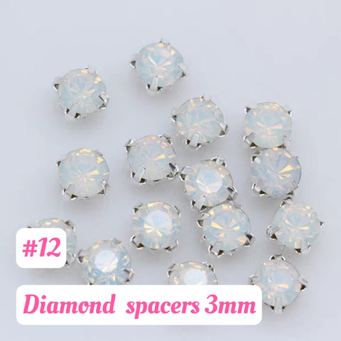 #3mm Diamonds Spacers Charms For DIY Jewelry Accessories