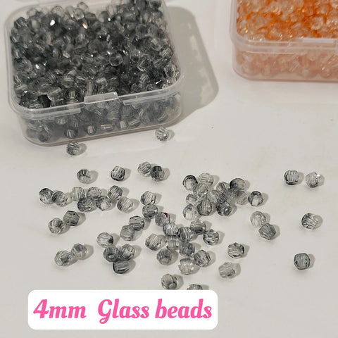 #4mm Glass Beads Charms For DIY Jewelry Accessories