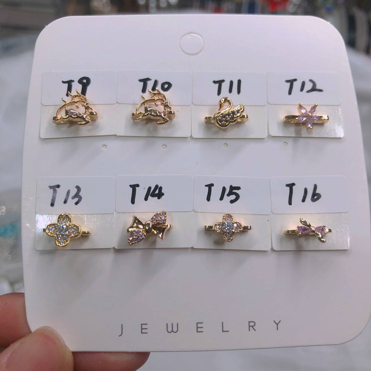 # T9 - T16 Three Holes Spacers Charms For DIY Jewelry Accessories