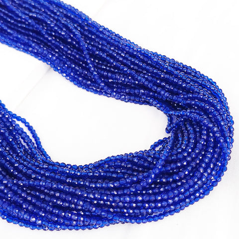 2mm Glass Round Faceted Beads Gradient Color Solid Color AB Crossing Color