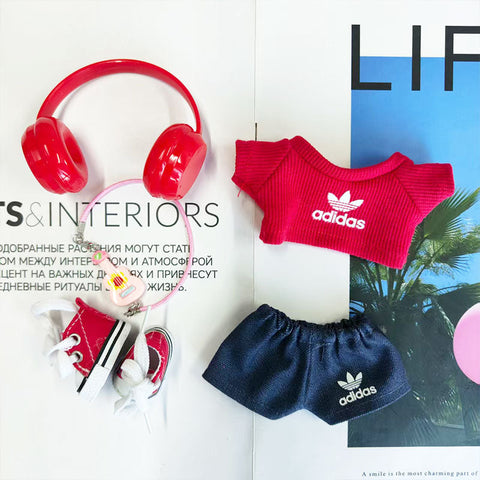 Labubu's clothes adidas Sweaters and some accessories Doll clothes