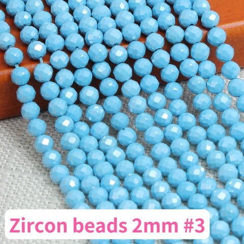 Zircon bead 2mm Accessories