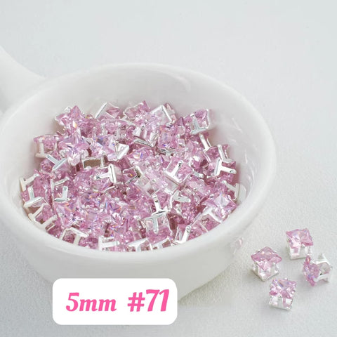 #5mm Cube Rhinstones Charms For DIY Jewelry Accessories