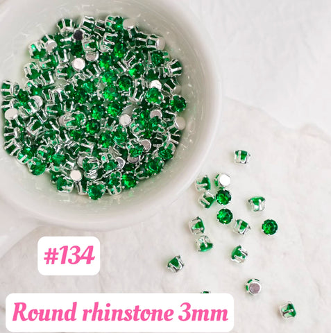 #3mm Round Rhinstones Charms For DIY Jewelry Accessories