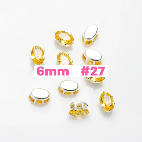 #6mm Oval  Rhinstones Charms For DIY Jewelry Accessories