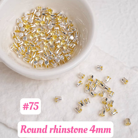 #4mm Round Rhinstones Charms For DIY Jewelry Accessories