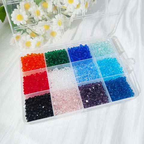 4mm Glass Diamond Beads Handstring DIY Accessory Spacer Beads Jewelry Accessories