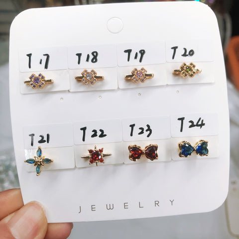 # T17 - T24 Three Holes Spacers Charms For DIY Jewelry Accessories