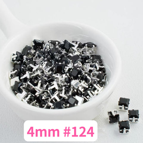 #4mm Cube Rhinstones Charms For DIY Jewelry Accessories
