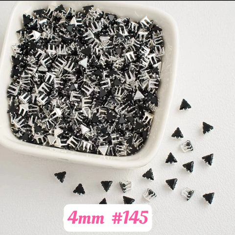 #4mm Triangle Rhinstones Charms For DIY Jewelry Accessories